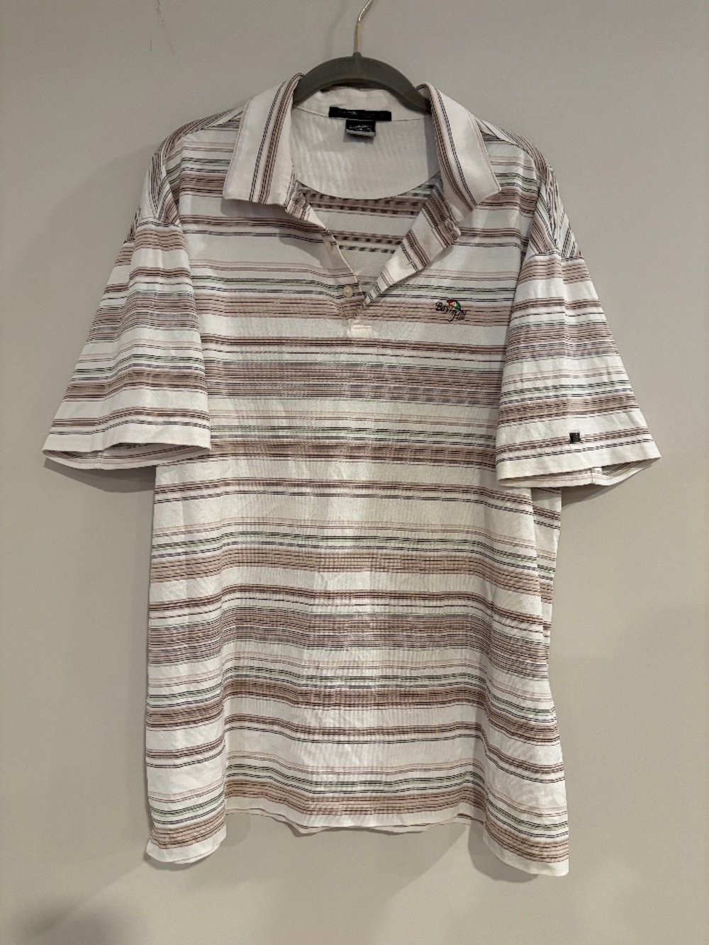 XXL Bay Hill Tiger Woods Collection Nike FitDry XXL 90s Style Dad Stripe Polo